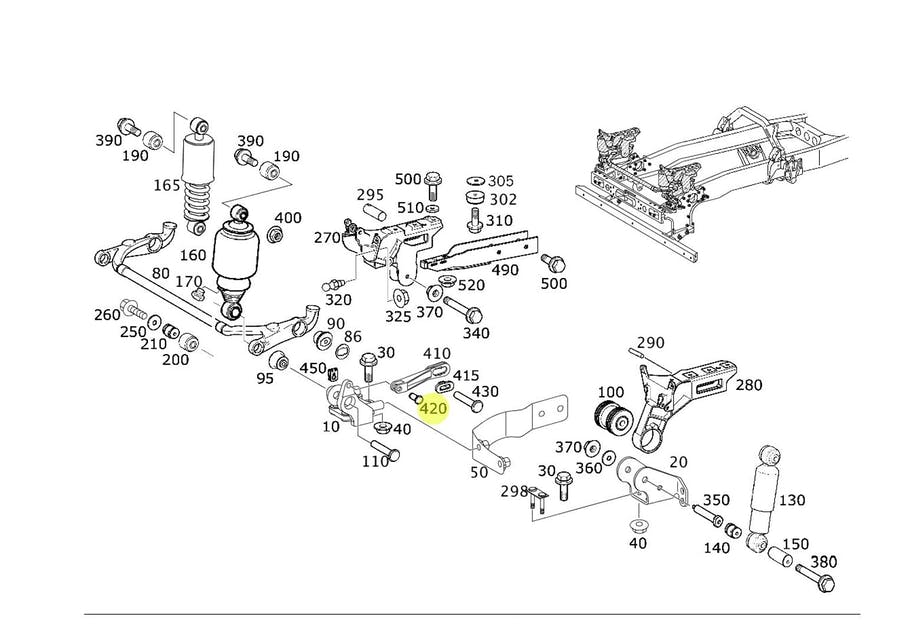 PINO ALAVANCA MANCAL SUSPENSAO CABINE (418910057)