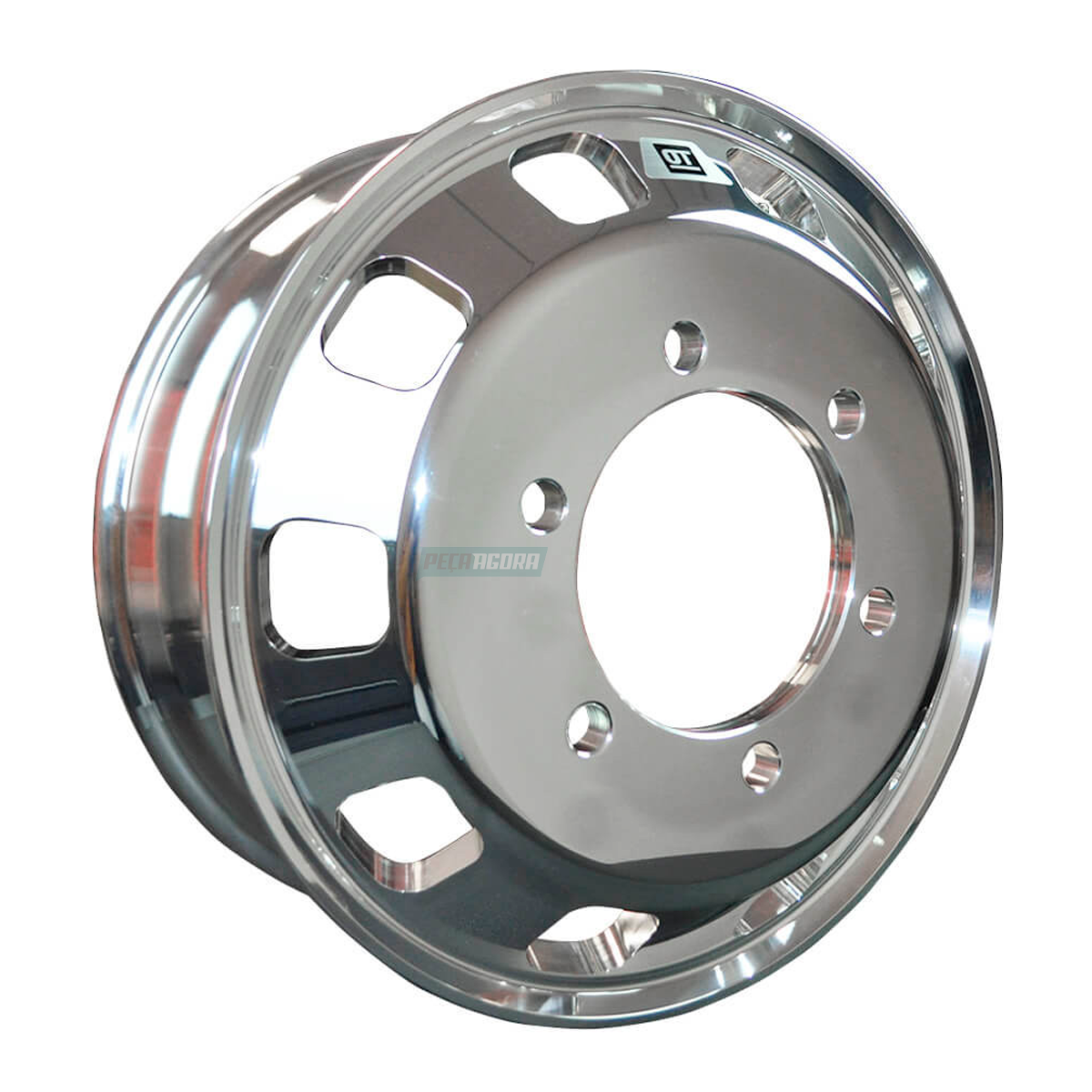 RODA ALUMINIO CAMINHAO 3/4 6 FUROS 17.5 FORD CARGO MB DELIVERY WORKER IVECO DAIL