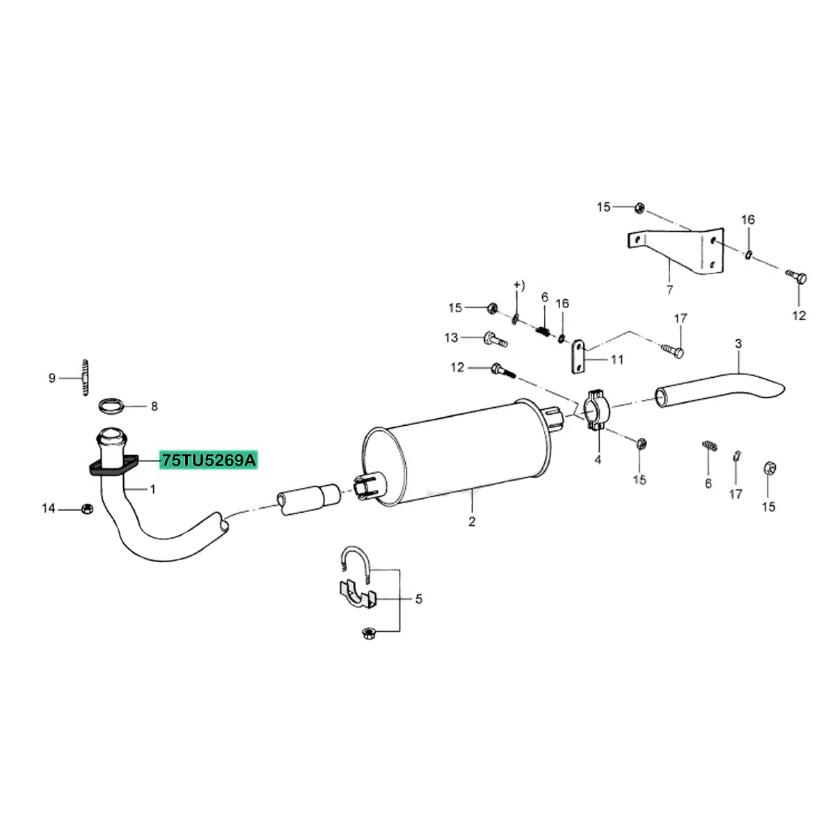 FLANGE TUBO ESCAPAMENTO FORD MWM F12000 F14000 HD F12000 L (75TU5269A)