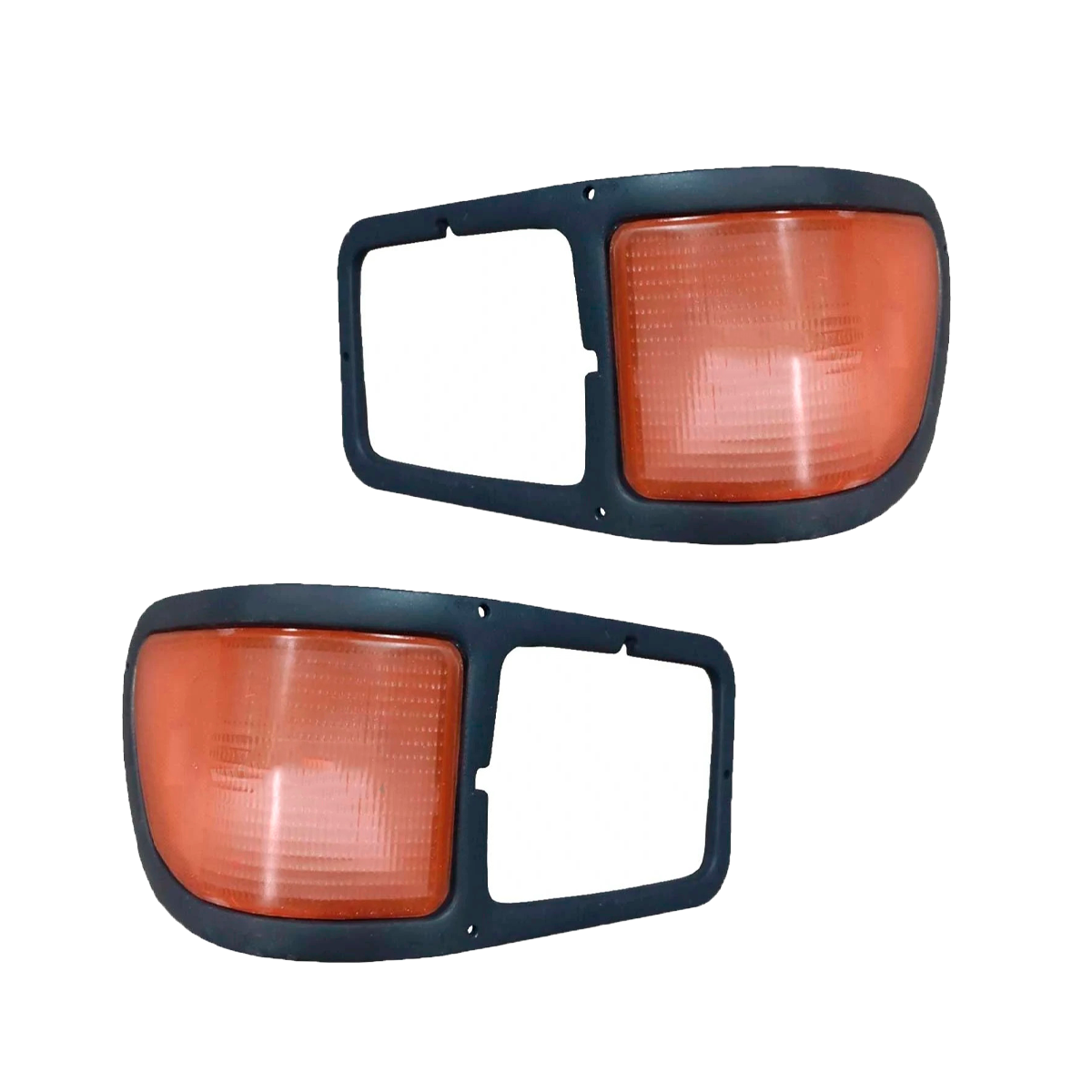 PAR LANTERNAS PISCA AMARELA MOLDURA FORD F12000 F14000 F16000 98 A 2005 PITBULL 