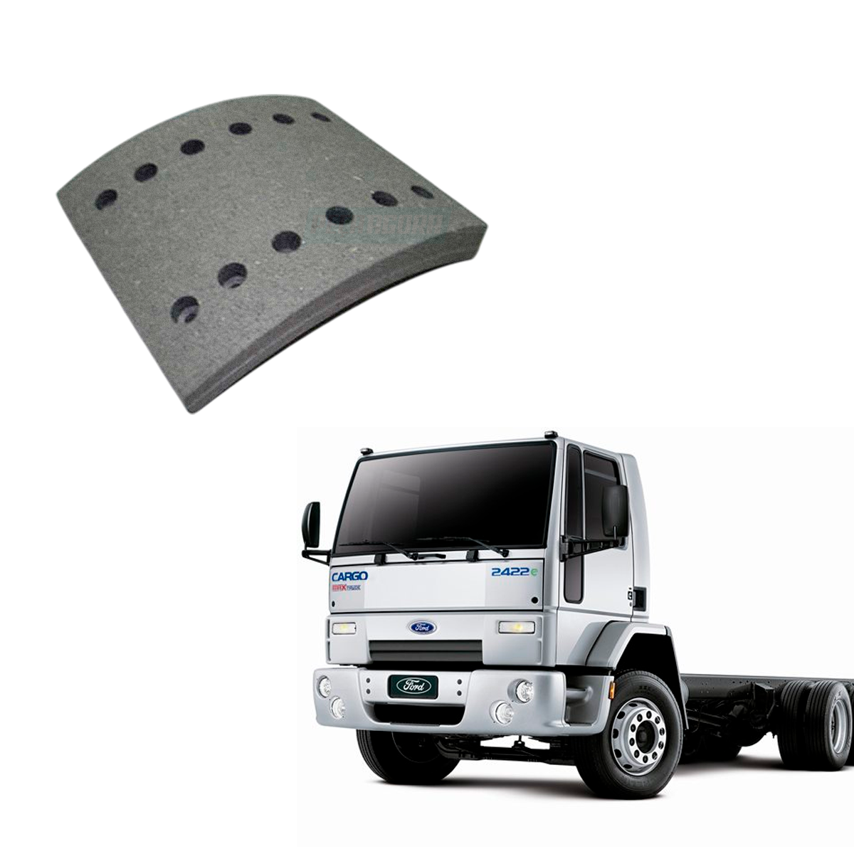 JOGO LONA FREIO DIANTEIRO TRASEIRO FORD CARGO 1993 A 2006 IVECO CAVALINHO 2005 2