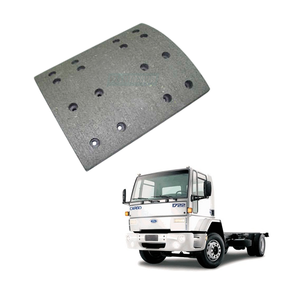 JOGO LONA FREIO TRASEIRO CAMINHOES FORD 1998 2013 VOLKSWAGEN 1999 2007 VOLVO 200