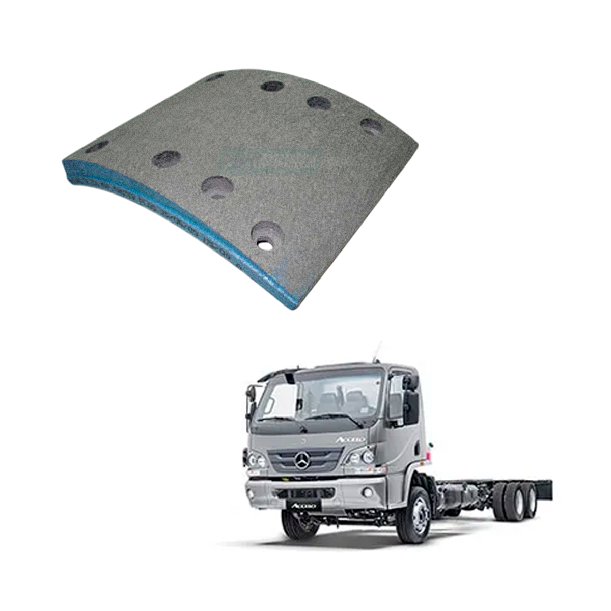 JOGO LONA FREIO DIANTEIRO TRASEIRO CAMINHOES AGRALE 9200 2003 MB ACCELO VOLARE 2