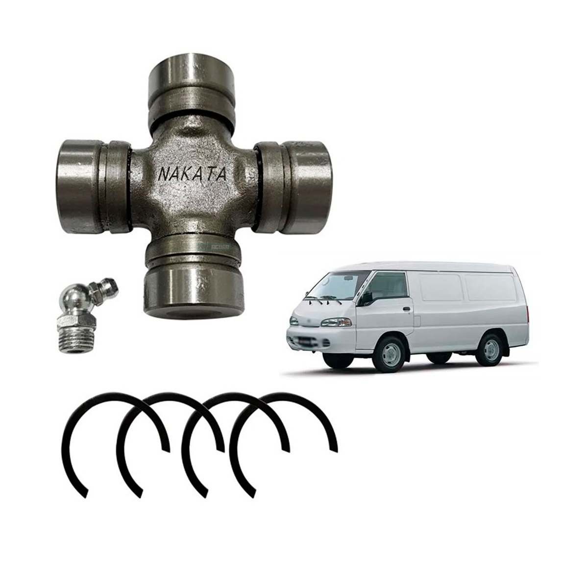 CRUZETA COM GRAXEIRA / TRAVA INTERNA CARDAN CZ170 HYUNDAI - H100 / HR -  07/1994 - 12/2017 - 4X2 - 2.5 4914043001,