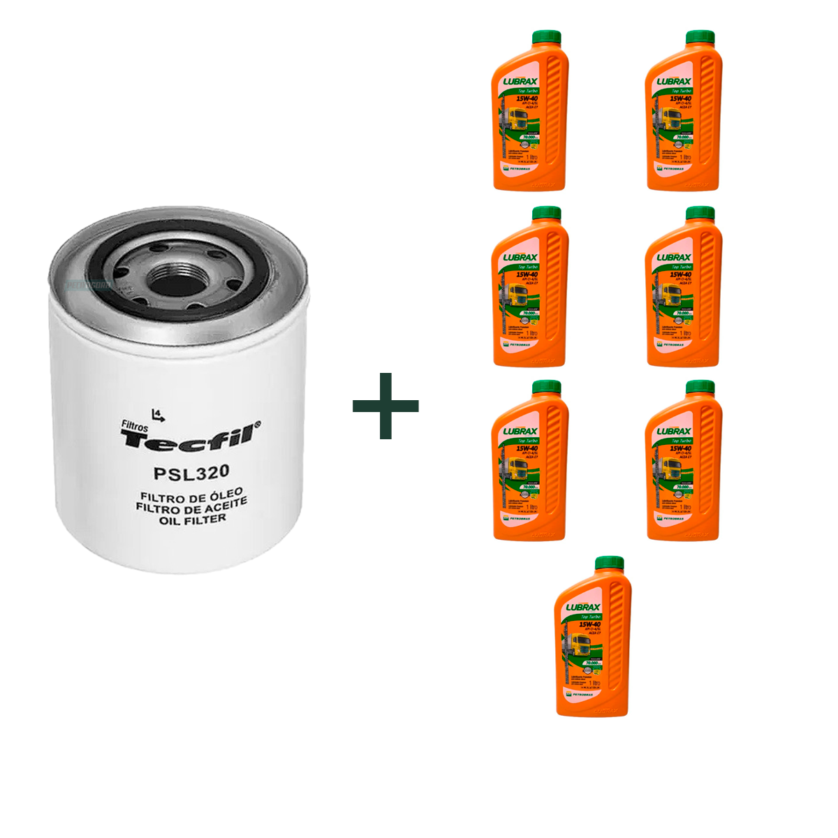 KIT 6 OLEO MOTOR DIESEL LUBRAX TOP TURBO 15W40 CI-4 1 LITRO (CX.15W40CI4**6)