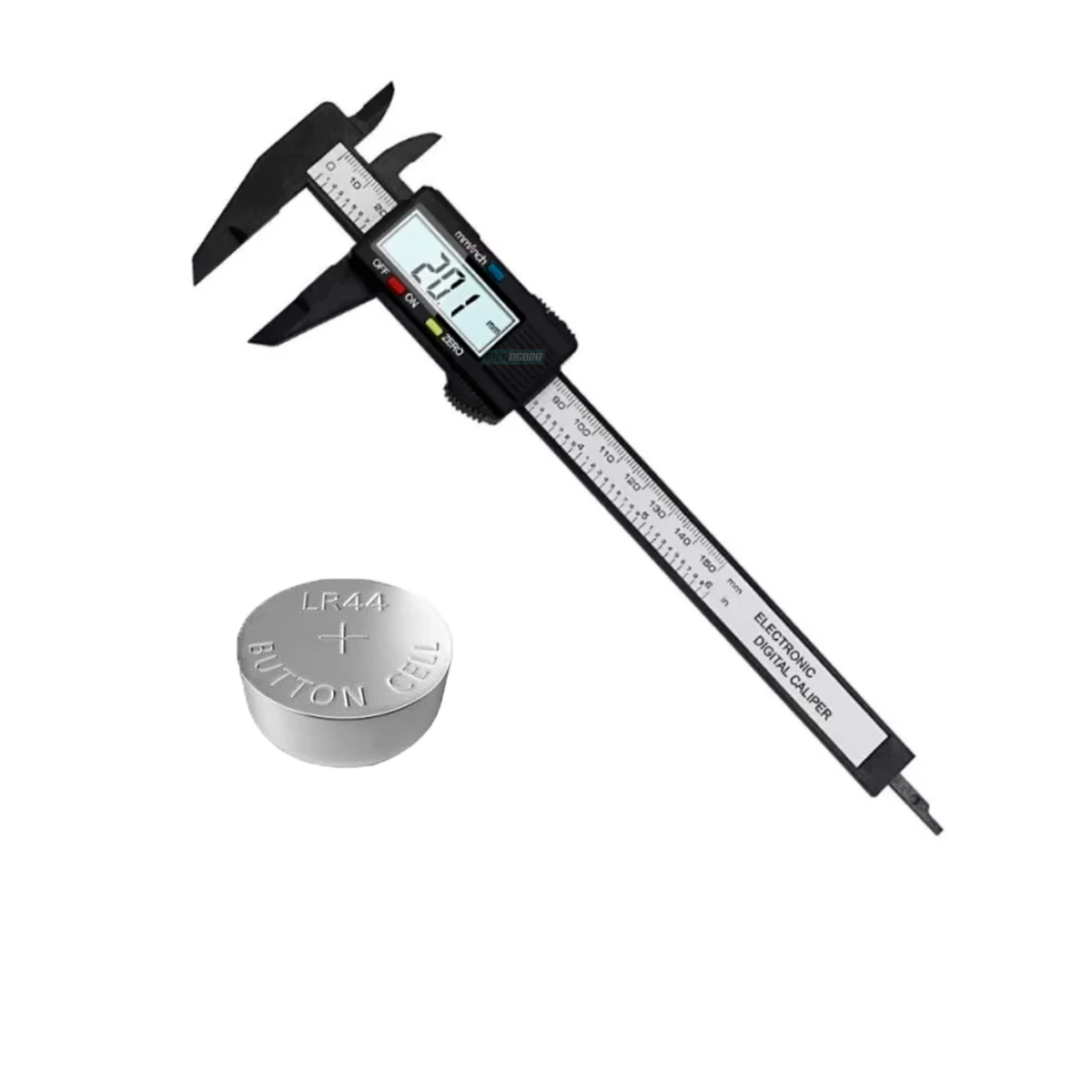 PAQUIMETRO DIGITAL ELETRONICO PLASTICO 150 MM COM BATERIA (PAQ150MMDIG)