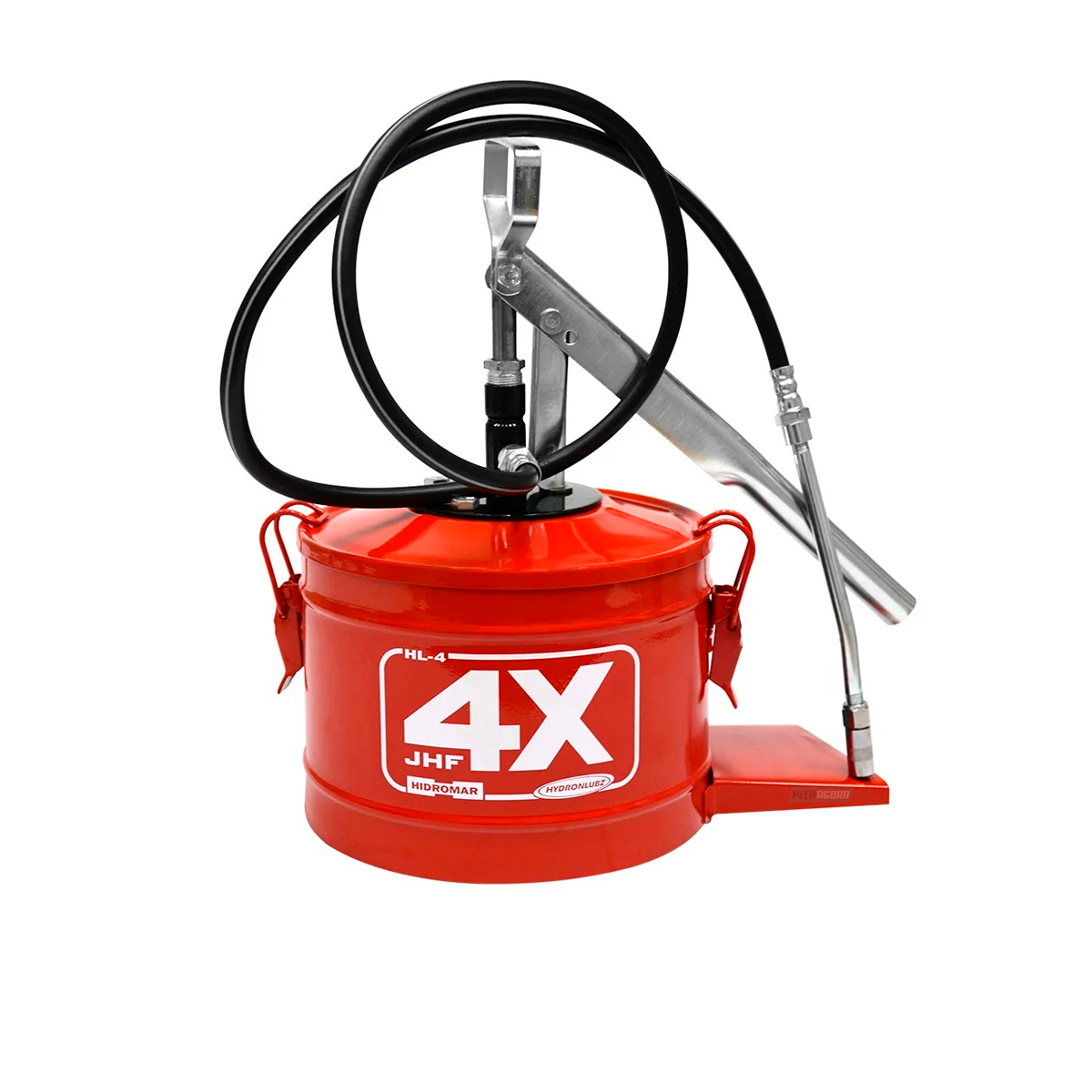 BOMBA MANUAL PARA GRAXA 4KG VERMELHO (HYDRONLUBZ-8487)
