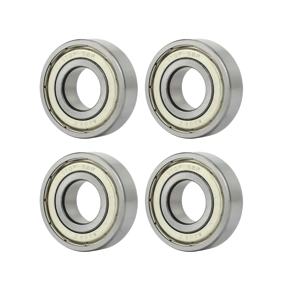 CAIXA 4 ROLAMENTOS ACO 6203 ZZ 17X40X12  (CX.17X40X12**4)