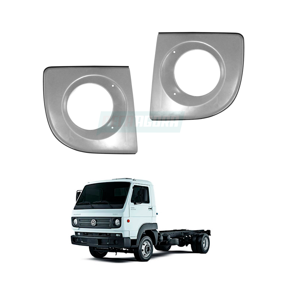 PAR MOLDURA FAROL DIREITO ESQUERDO VW DELIVERY ATE 2012 VOLKSWAGEN  (K.2P0853207