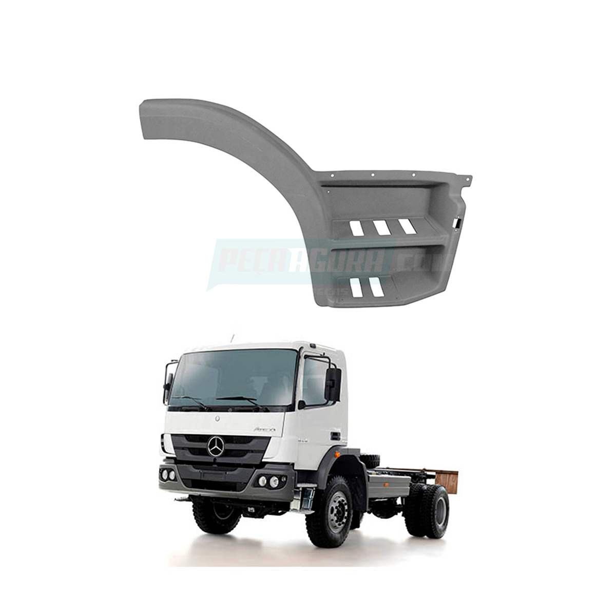 PARALAMA ESTRIBO DIREITO ESCADA CABINE MB ATEGO 2013... FIBRA INJETADA (95866019