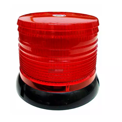 SINALIZADOR ROTATIVO FLASH ADVERTENCIA LEDS BIVOLT 12 24V VERMELHO (DNI4081)