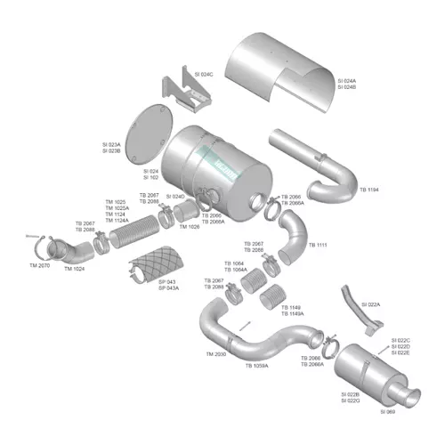 CINTA TRASEIRA SILENCIOSO (SO A CINTA) FH 2012/2014/EURO 5 (20793849/)