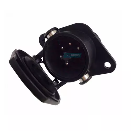 TOMADA ELETRICA ENGATE FEMEA 5 POLOS BIVOLT FIXA CARRETA ABS RASTREADOR EBS FIXA