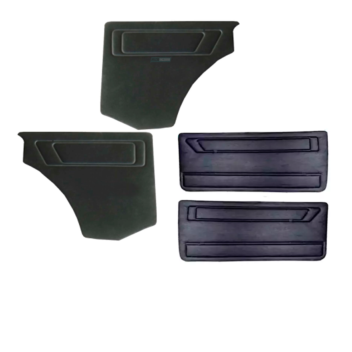 KIT PAR FORRO PORTA LATERAL TRASEIRA PRETO GOL QUADRADO 89 90 91 92 9 394 (K.M32