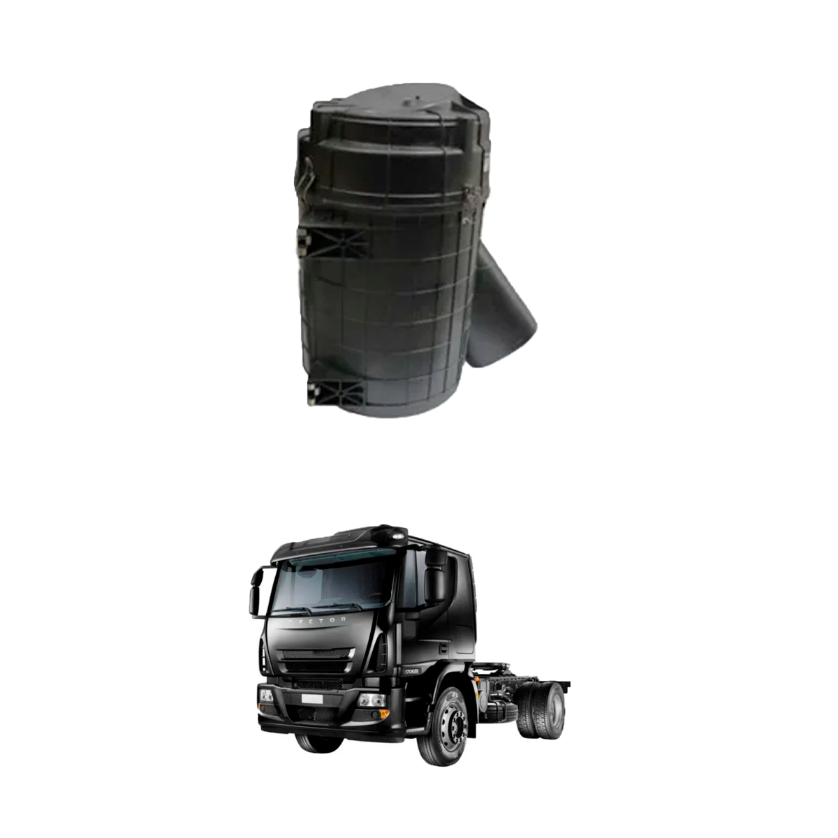 SUPORTE FILTRO DE AR CARCACA DE PLASTICO PARA IVECO EUROCARGO TECTOR CAVALLINO C