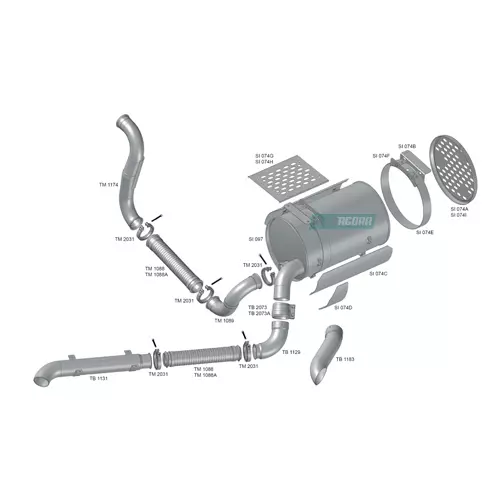 CAIXA 2 ABRACADEIRA INOX TUBO ESCAPE 4POLEGADAS VW VOLKSWAGEN 19370 (CX.2V225317