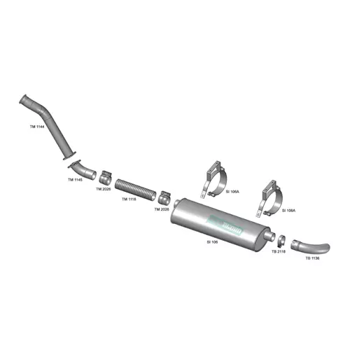 TUBO SAIDA MOTOR INTERMEDIARIO VW WORKER 8120 8150 9150 ANO 2000 A 2011 EURO 3 (