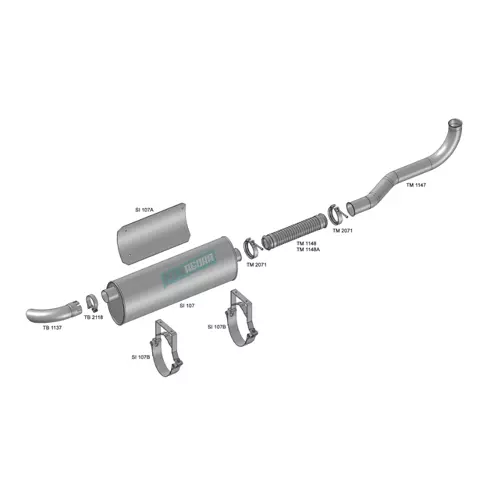 FLEXIVEL ESCAPAMENTO GALVANIZADO VW CONSTELLATION 13180 15180 ANO ATE 2011 EURO 