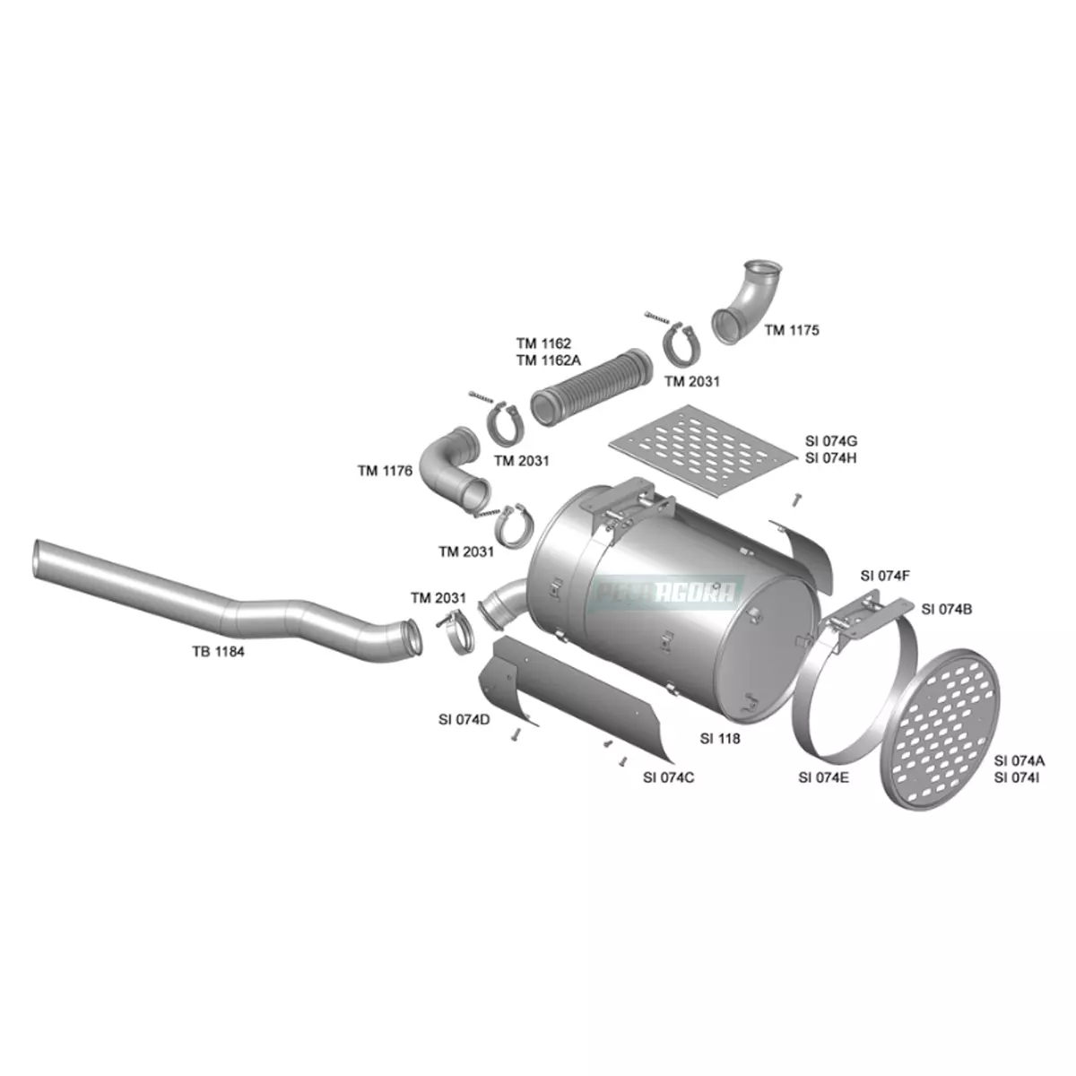 TUBO INTERMEDIARIO ESCAPAMENTO 3.1 2POL VW WORKER 17180 17220 24220 ANO 2006... 