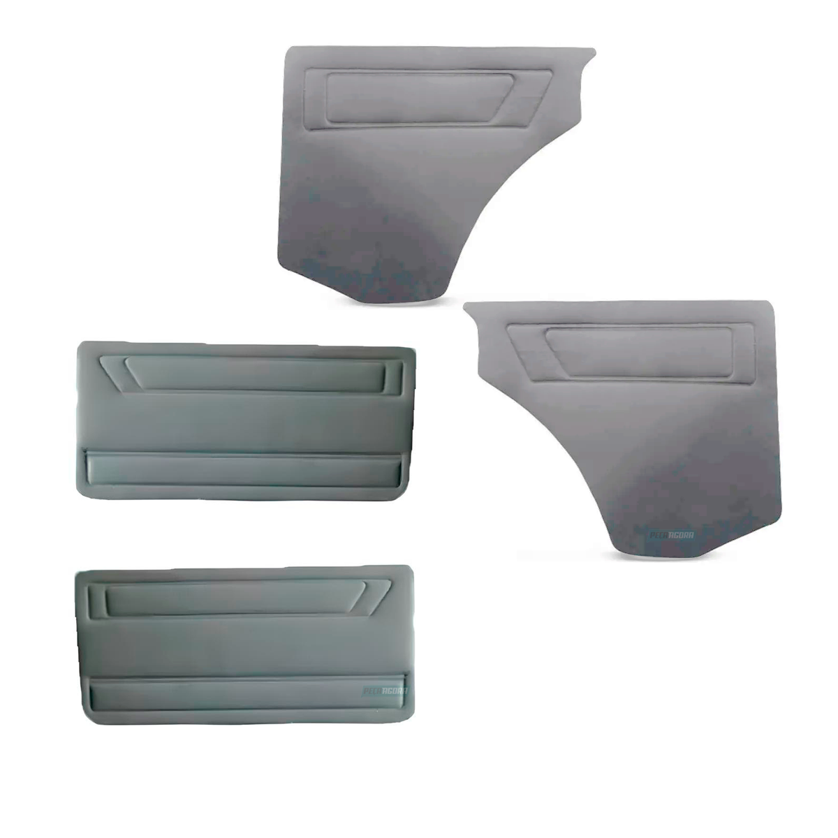 KIT PAR FORRO PORTA PAR LATERAL TRASEIRA GOL QUADRADO 89 A 94 CINZA (K.M320102-M