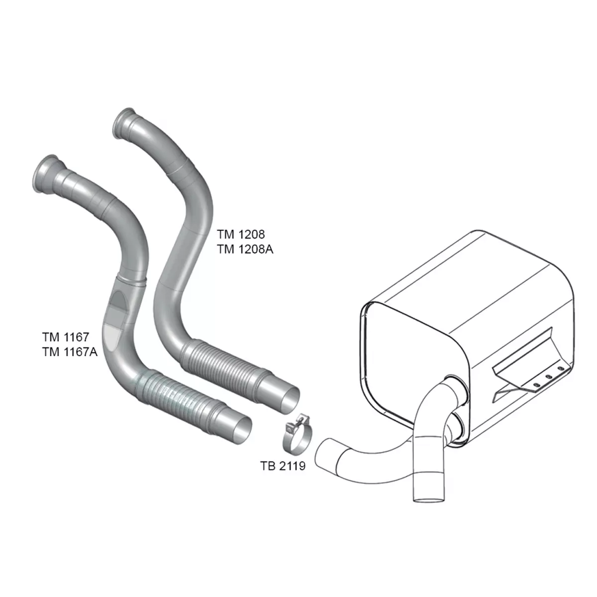 TUBO SAIDA MOTOR INOX 3.1 2POL MB ATEGO 2426 2429 EURO 5 (9584901119)