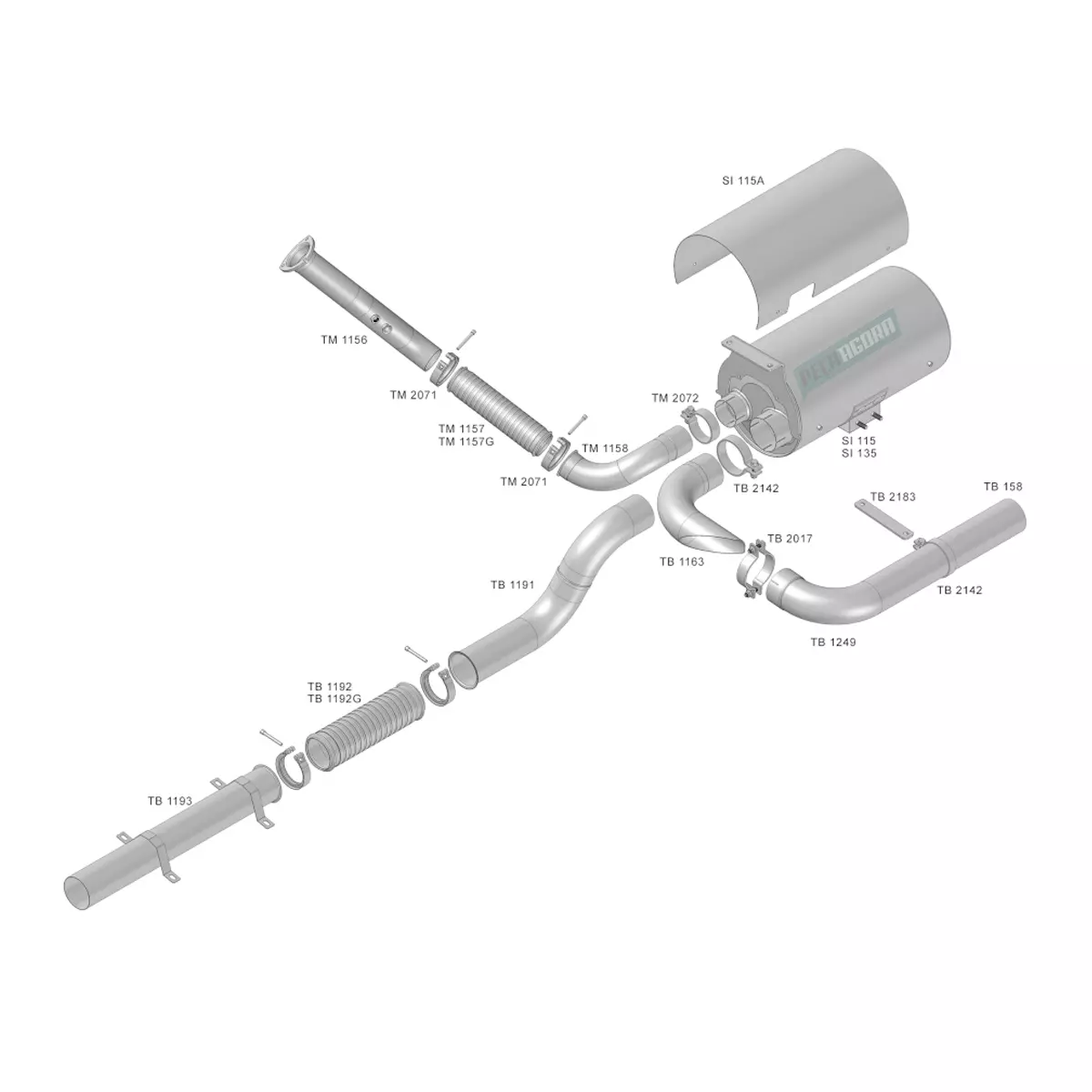 TUBO INTERMEDIARIO 3POL VW CONSTELLATION 17280 24280 ADVANTECH ANO 2012 A 2022 E