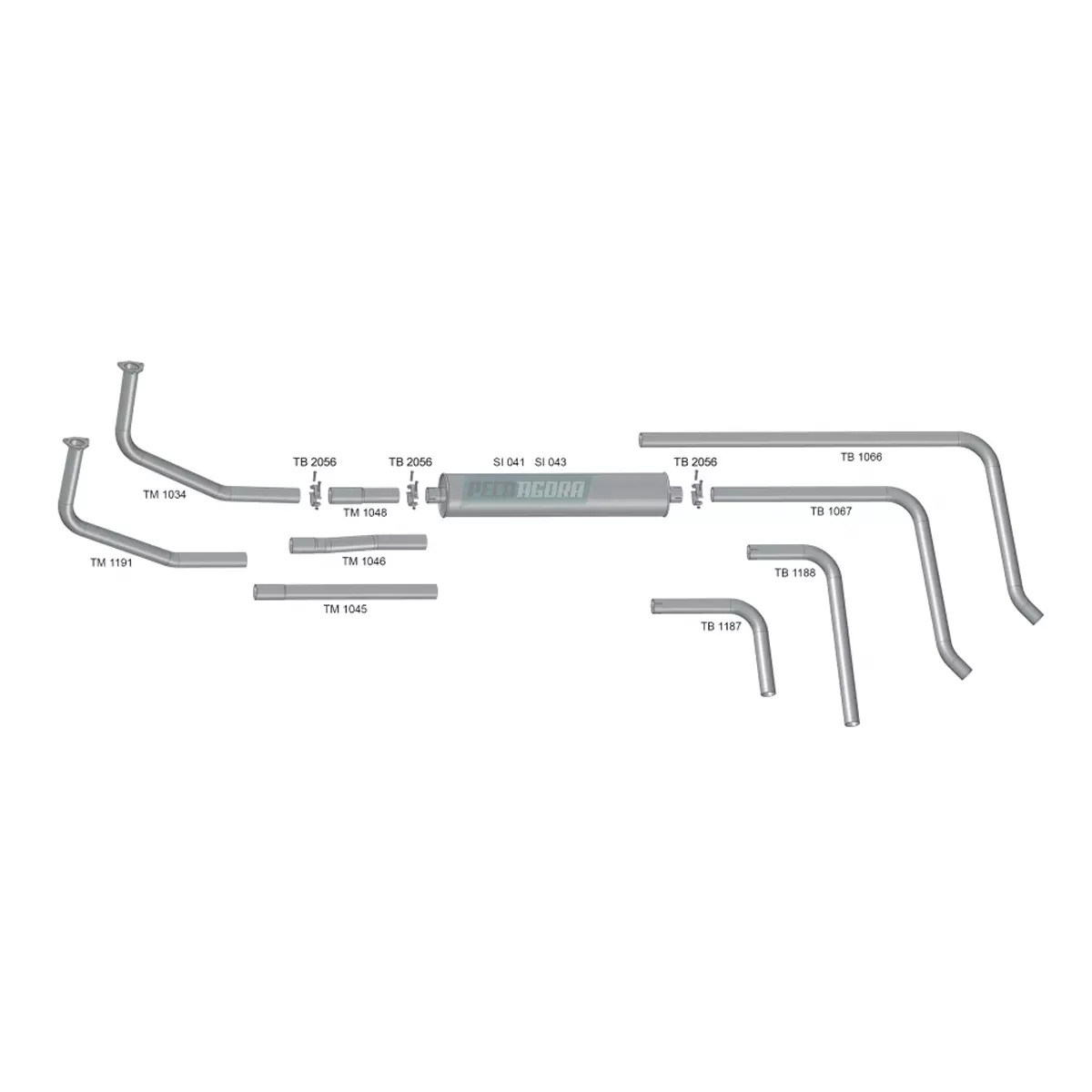 TUBO SAIDA MOTOR 2.1 2POL MB 1111 1113 1114 1313 1314 1316 1513 1514 1516 2013 2