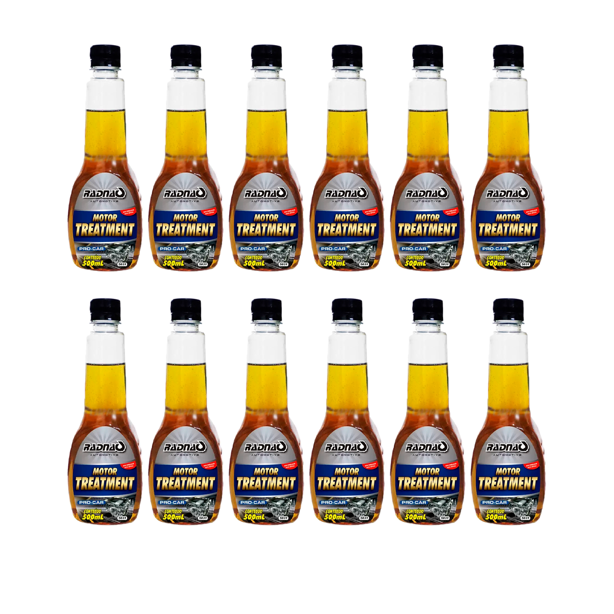 CAIXA 12 ADITIVOS MOTOR GASOLINA ALCOOL DIESEL RADMOTOR TREATMENT 500ML (CX.RAD5
