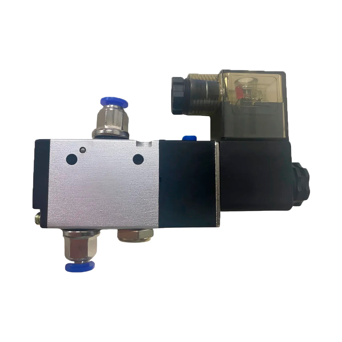 VALVULA SOLENOIDE 3/2 VIAS 1/4 NORMAL FECHADA TUBO 8MM 24VCA (3V210-08-PU8-24VCA