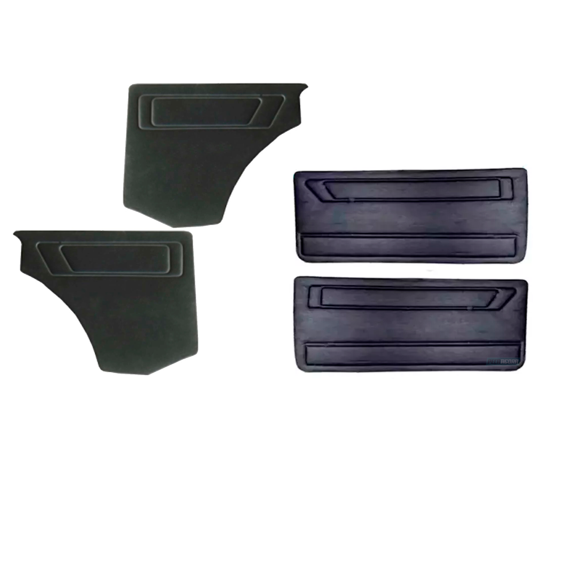 KIT PAR FORRO PORTA PAR FORRO TRASEIRO PARATI QUADRADO 89 A 94 PRETO (K.M320030-