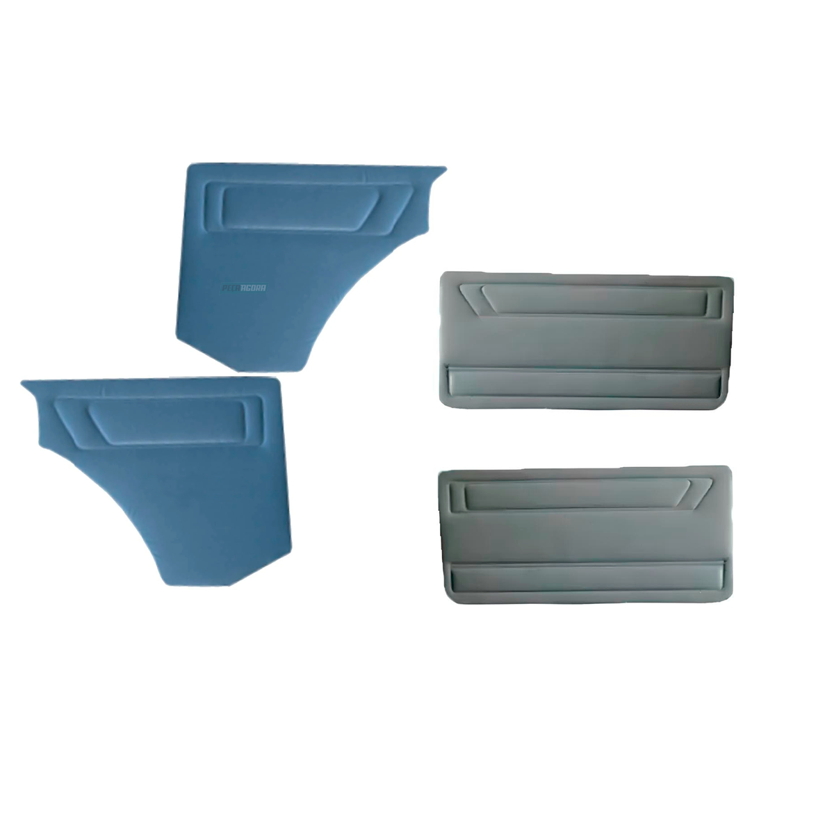 KIT PAR FORRO PORTA PAR FORRO TRASEIRO PARATI QUADRADA 89 A 94 CINZA  (K.M320031