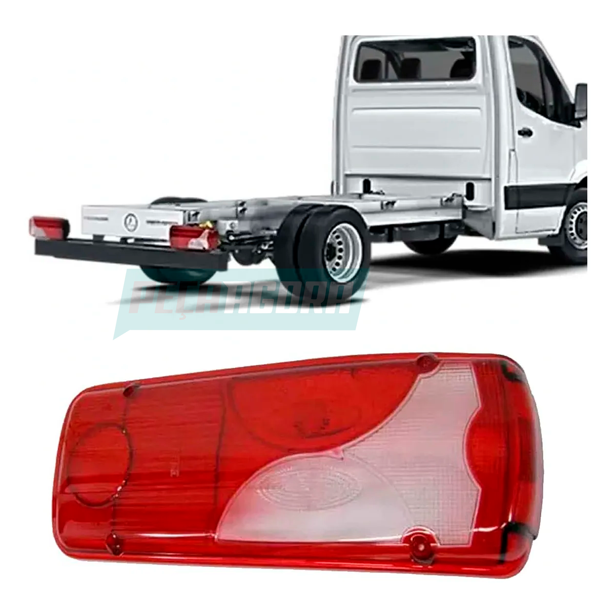 LENTE LANTERNA LD MB SPRINTER LINHA STREET 2013 EM DIANTE DIREITA MERCEDES BENZ 