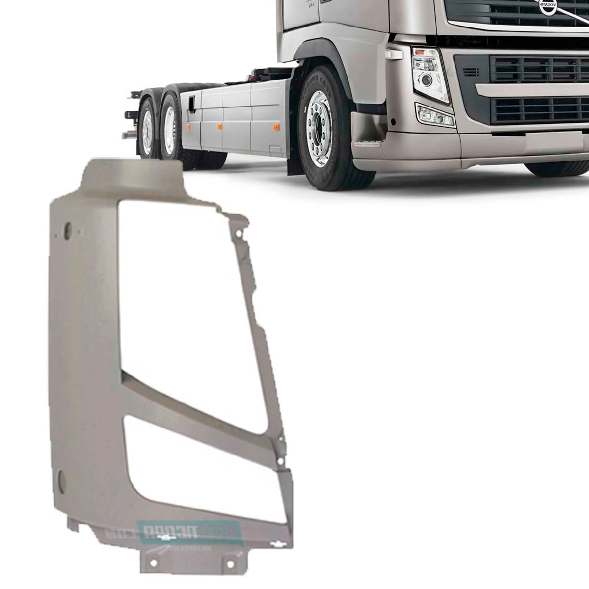 MOLDURA FAROL DIREITO VOLVO FM FH 2009... (82076266-21478755-KVV03-039-L0211031 