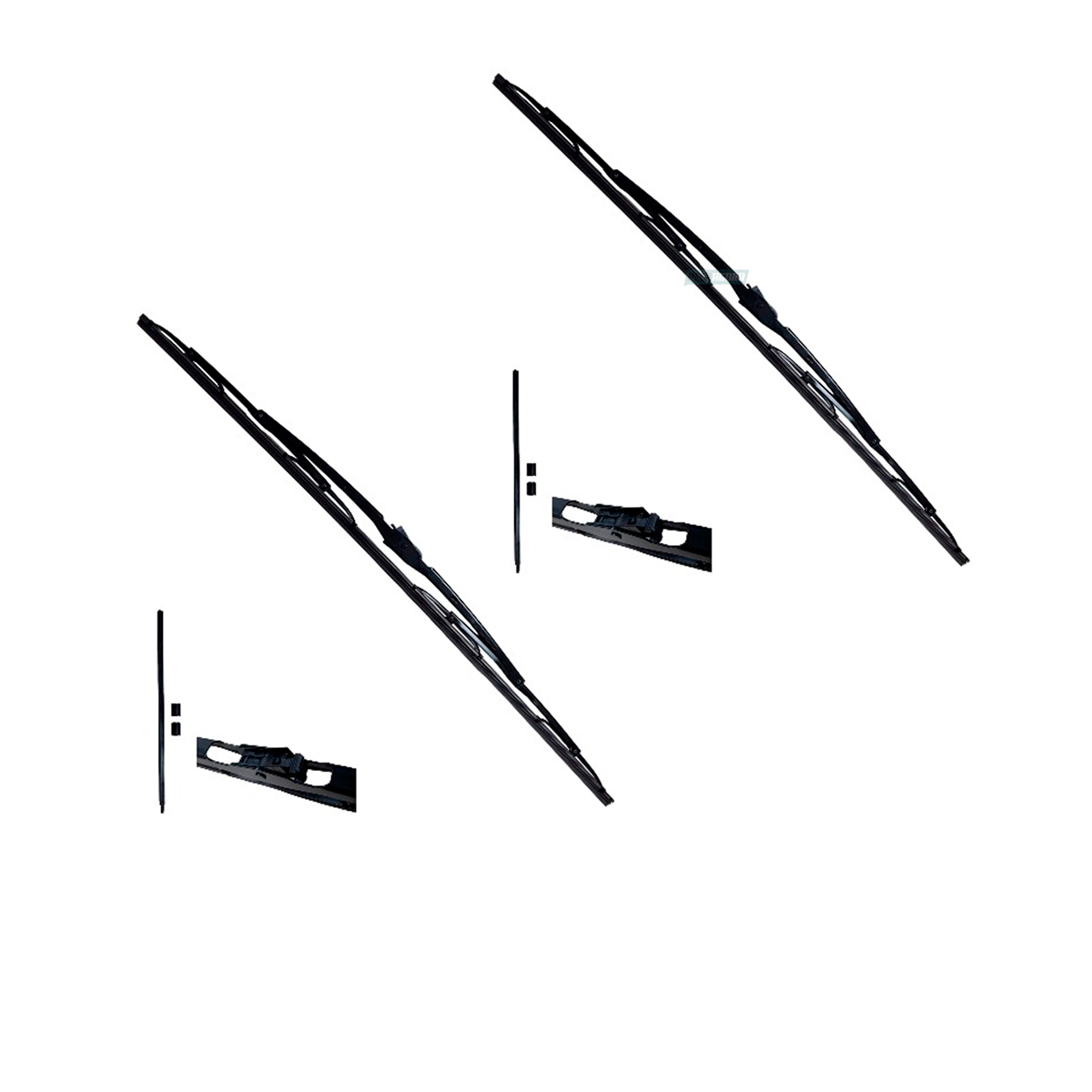 CAIXA 2 PALHETAS LIMPADOR 28 POL VOLVO FM4 FH4 2015 A 2021 COM ESGUICHO (CX.8248