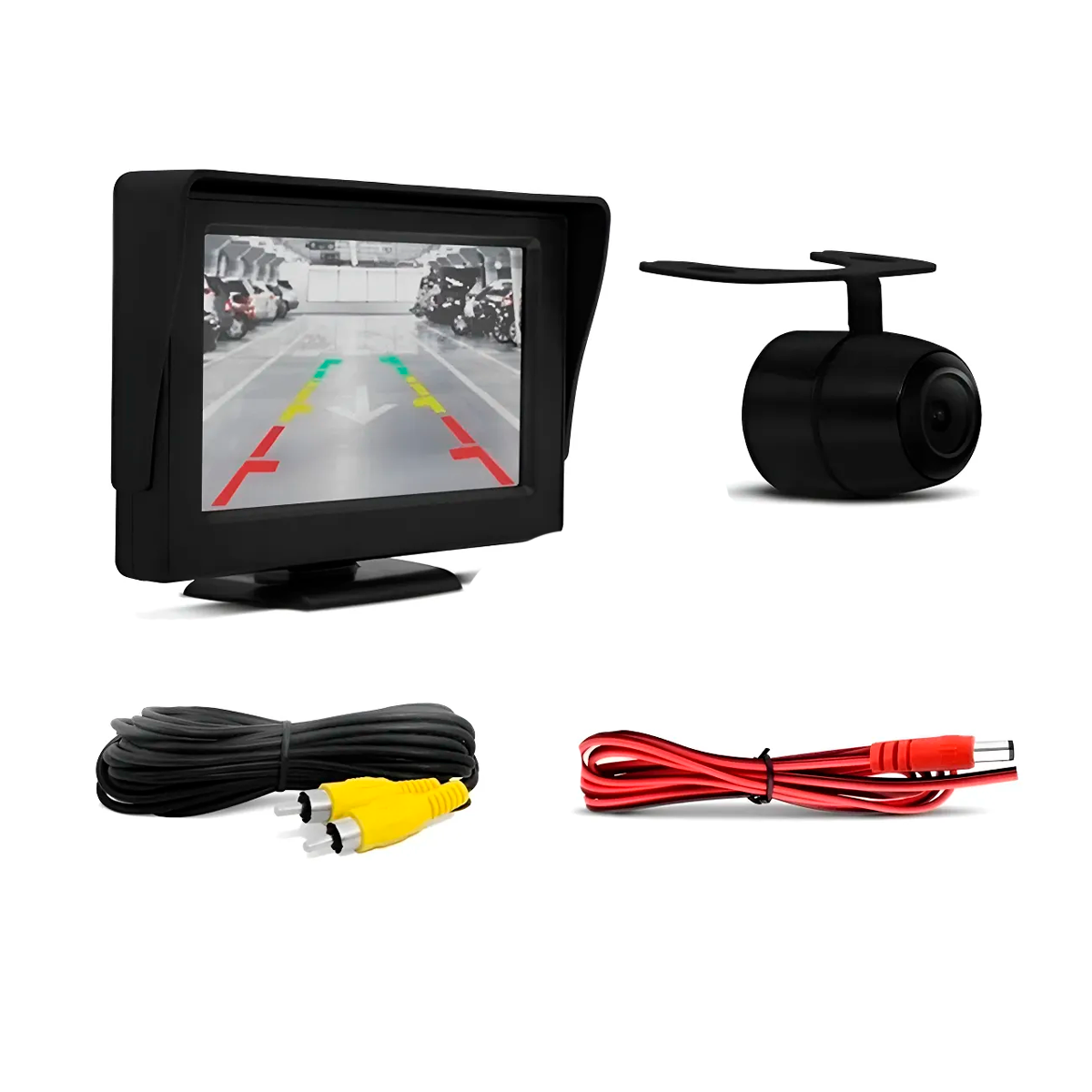 KIT MONITOR 4.3 POL 24V CAMINHAO ONIBUS CAMERA RE 24V (M480P)
