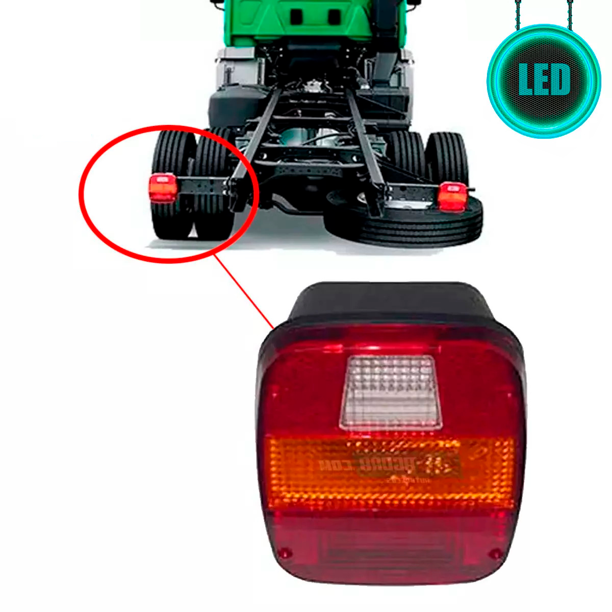 LANTERNA TRASEIRA LED VW WORKER TITAN CONSTELLATION FORD CARGO F4000 (V.T1294509