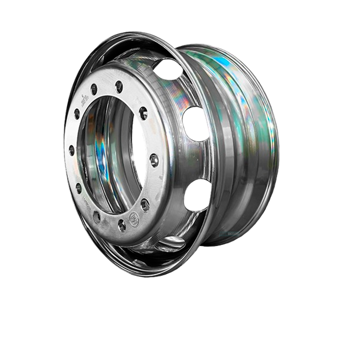 RODA DISCO ULTRALEVE CROMADA 22,5X8,5 10 FUROS RETOS PNEU 295 SEM CAMARA  (RODA-