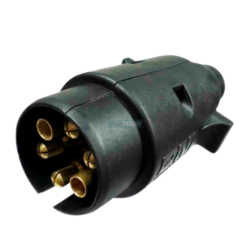 TOMADA ELETRICA REBOQUE CARRETINHA 6 POLOS MACHO 12V 24V (DNI8380)