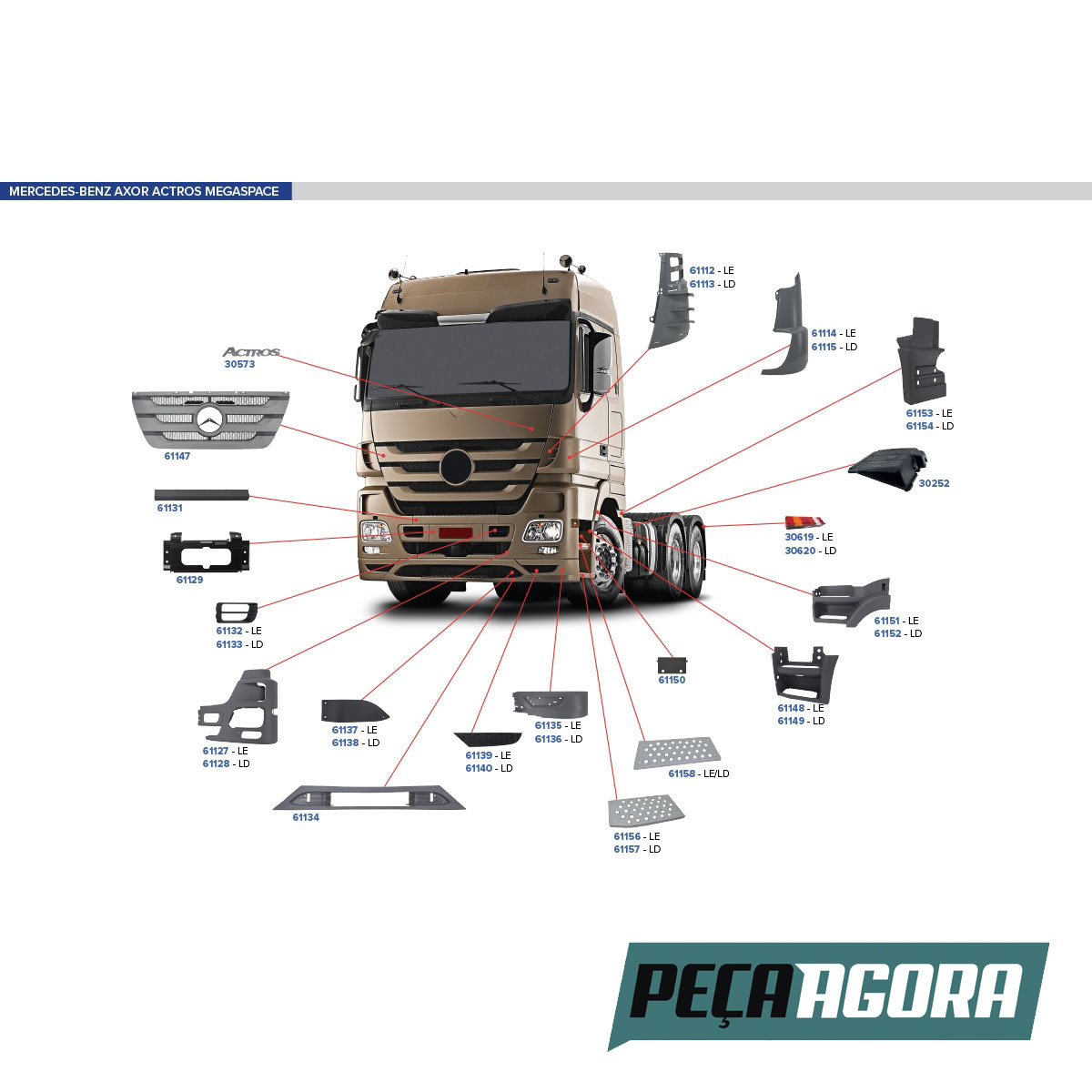 PONTEIRA ENTRADA DE AR MB   ACTROS DIREITO (9438840160.)