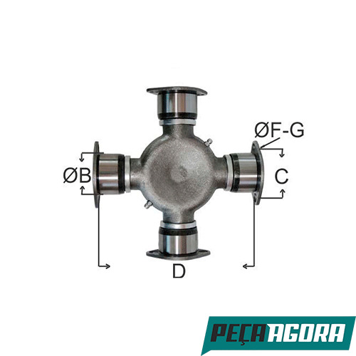 CRUZETA CARDAN B 49,20 C 61,90 D 191,80 UNF 3/8' MB MERCEDES (4102131)