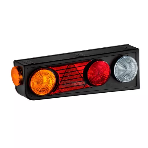 LANTERNA TRASEIRA 24V COM TRIANGULO SEM REFLETIVO SEM ABA PARA LAMPADA IMPLEMENT