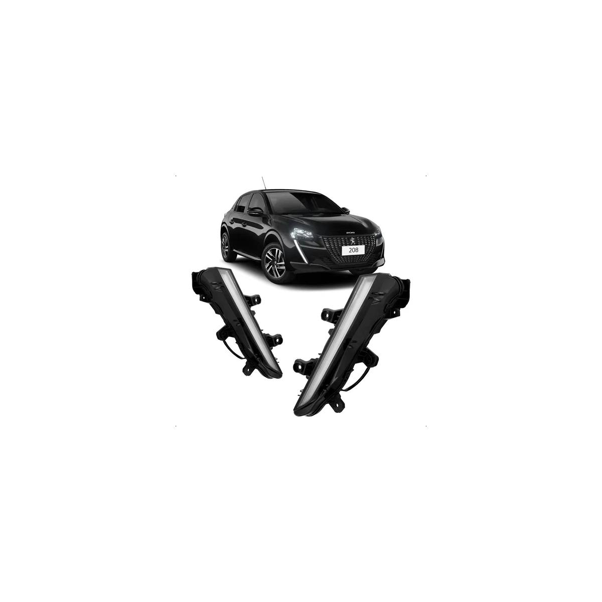 208 20/24 FAROL AUX DAYLIGHT C/LED CARC PRETA LD 208 2020 A 2024 (RF34668)