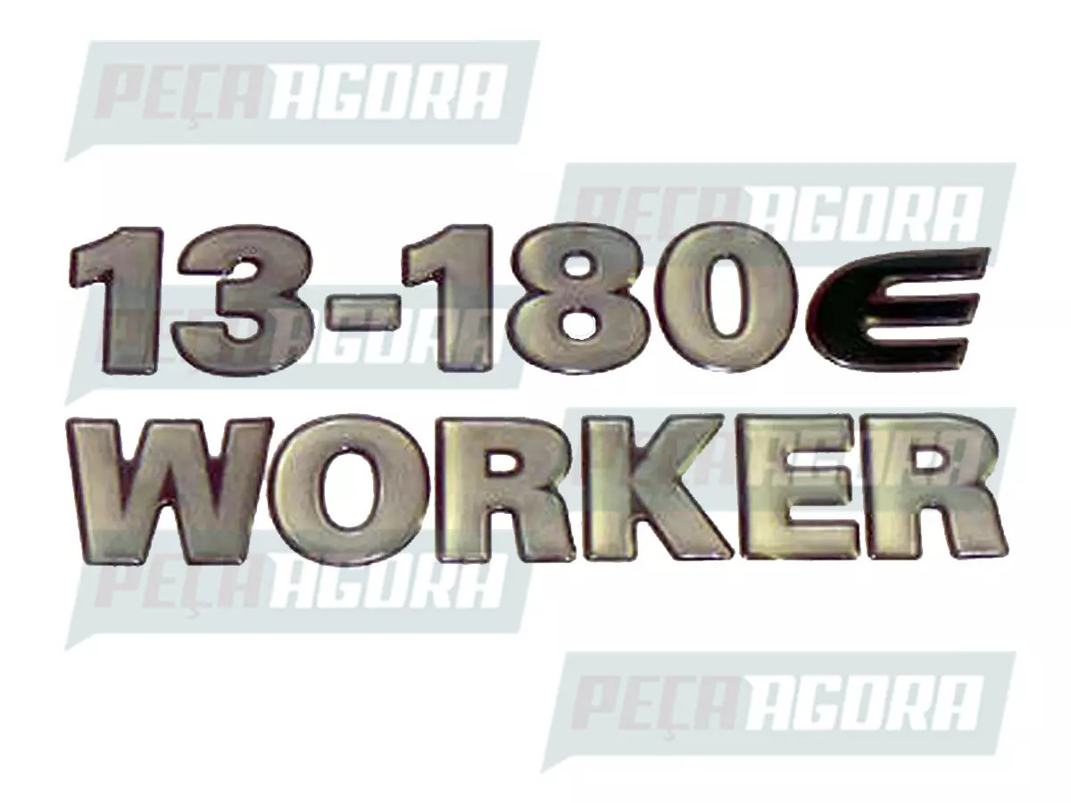 EMBLEMA LATERAL PRATA 13180E WORKER VW 13180E VOLKSWAGEN  (2S0854433G,)