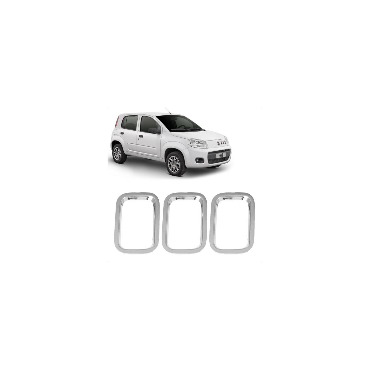 UNO 11/14 FIORINO MOLD GRADE FRONTAL CROM (3PECAS) UNO 2011 A 2014 (RF18009)