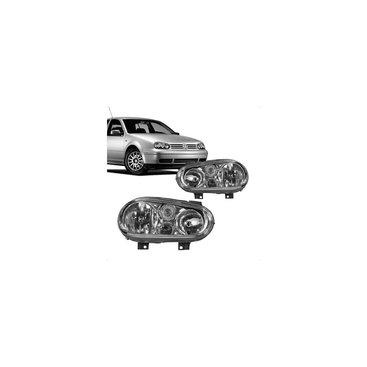 GOLF 99/06 FAROL FOCO DUPLO CROM S/AUX (POLIC) LD GOLF 1999 A 2006 (RF23344)