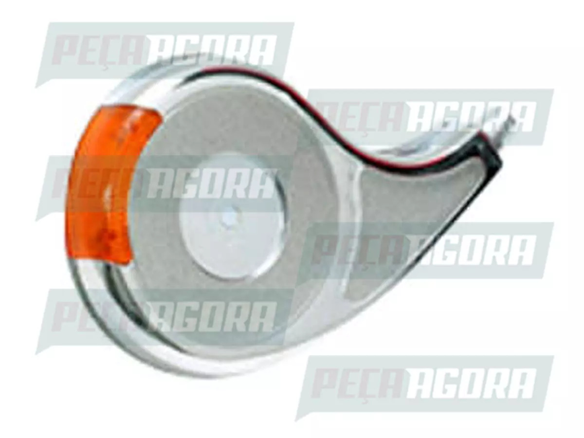 CALOTINHA CROMADA PLASTICA GOTA ACRILICO LARANJA DIREITO RODOAR (NF209)