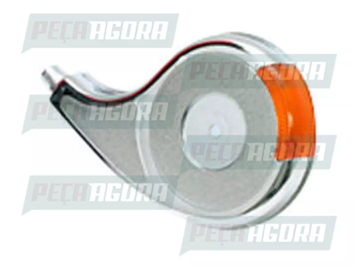 CALOTINHA CROMADA PLASTICA GOTA ACRILICO LARANJA ESQUERDO RODOAR (NF333)