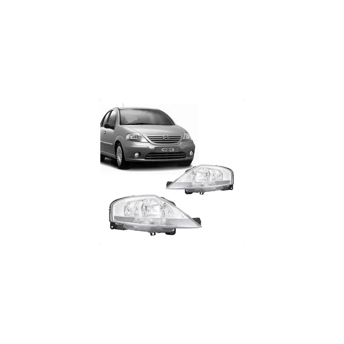 C3 03/12 FAROL CROM ELET C/MOTOR LE C3 2003 A 2012 (RF14667)