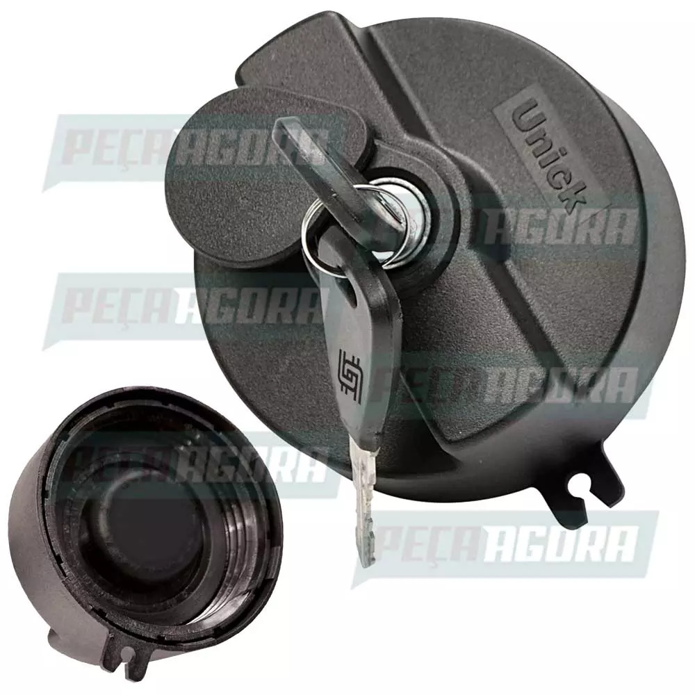 TAMPA TANQUE COMBUSTIVEL AGRALE CARGO MB VOLVO COM CHAVE ROSCA EXTERNA VEDADA (6