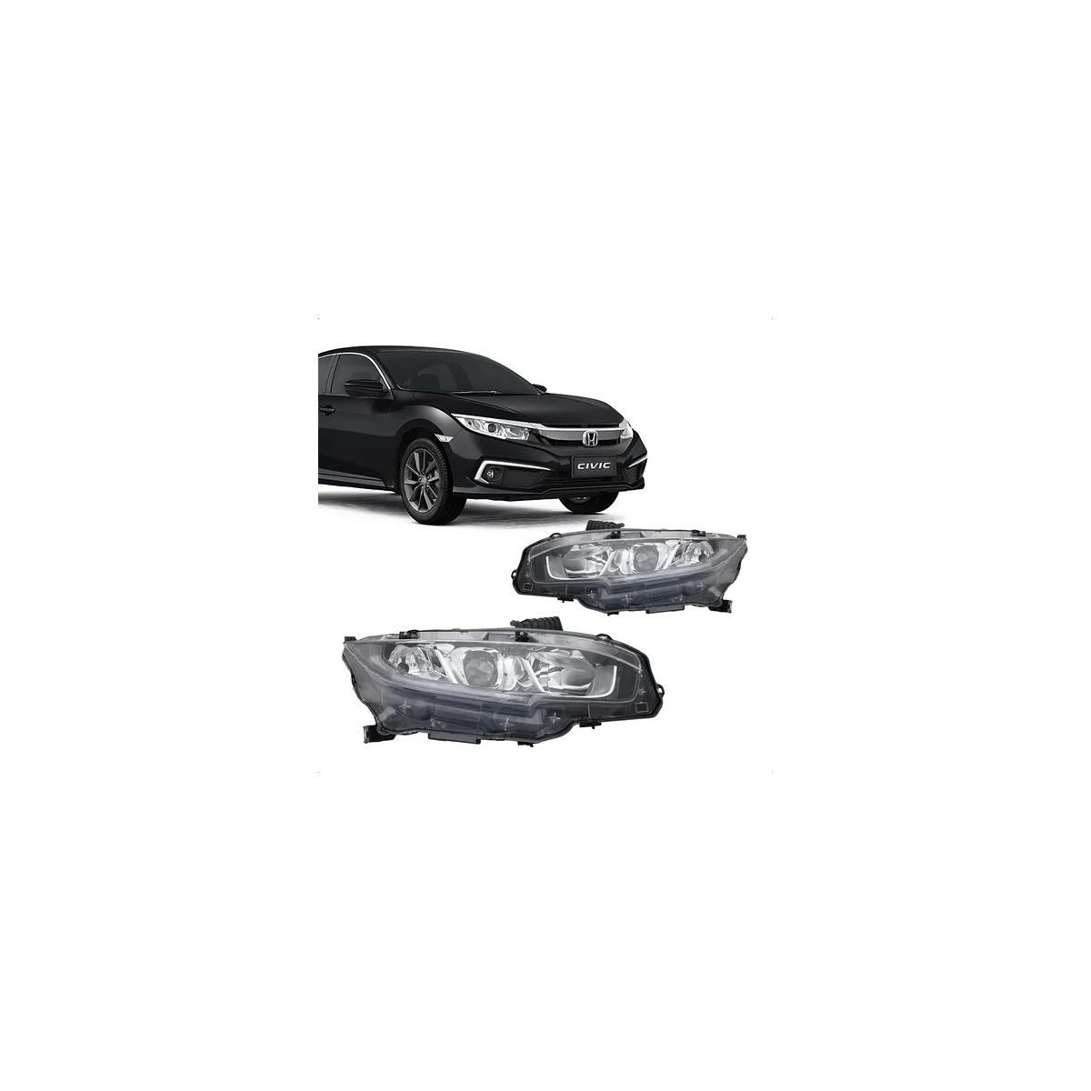CIVIC 17/21 EXL/EX/SPORT FAROL MAN C/PRO C/LED LD CIVIC 2017 A 2021 (RF27134)